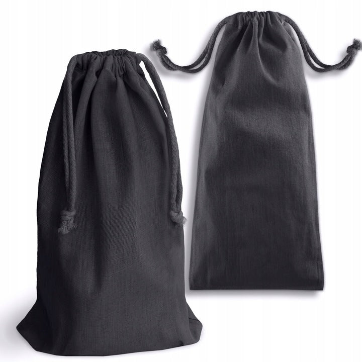 Baumwollsack Schwarz 170x350 mm 220g