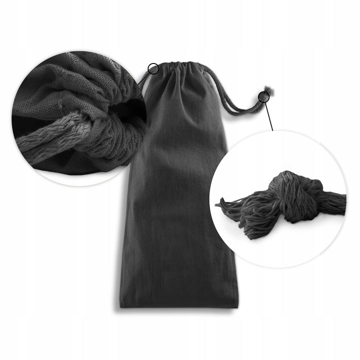 Baumwollsack Schwarz 170x350 mm 220g