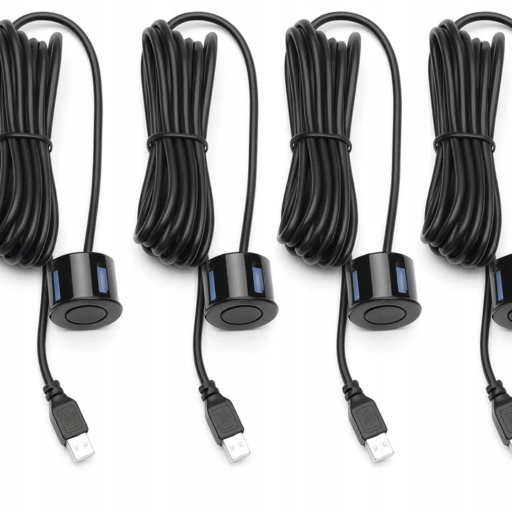 Universelle schwarze Parksensoren Set 4 Stück