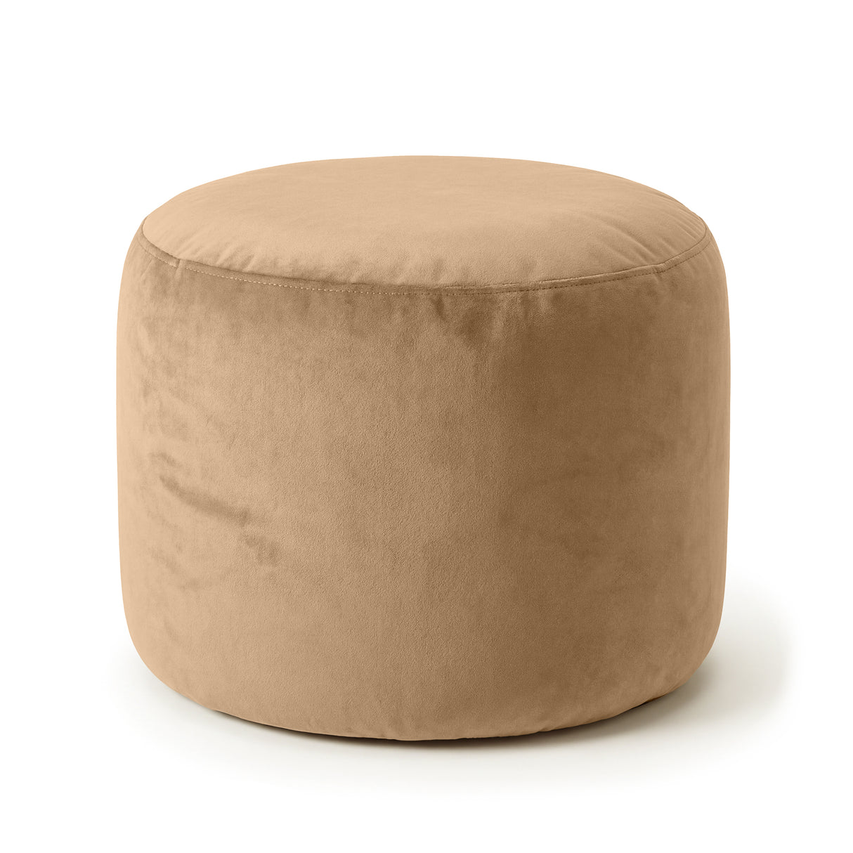 Sitzhocker Rund Fußhocker VELVET Verschiedene Farben Beige