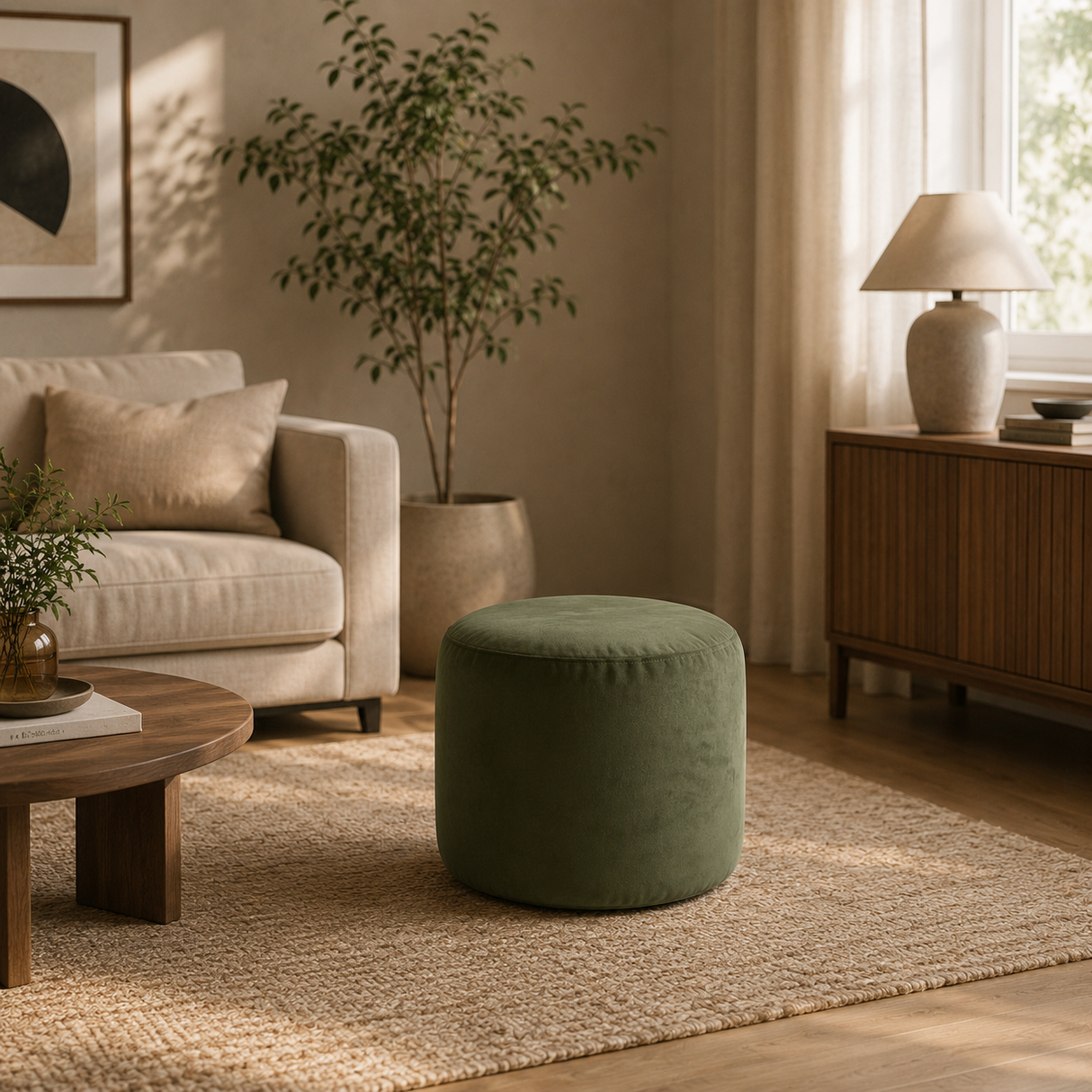 Sitzhocker Rund Fußhocker VELVET Verschiedene Farben