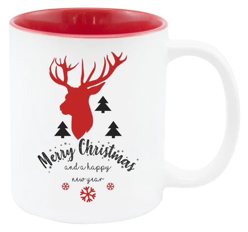 Weihnachtstasse - roten Hirsch