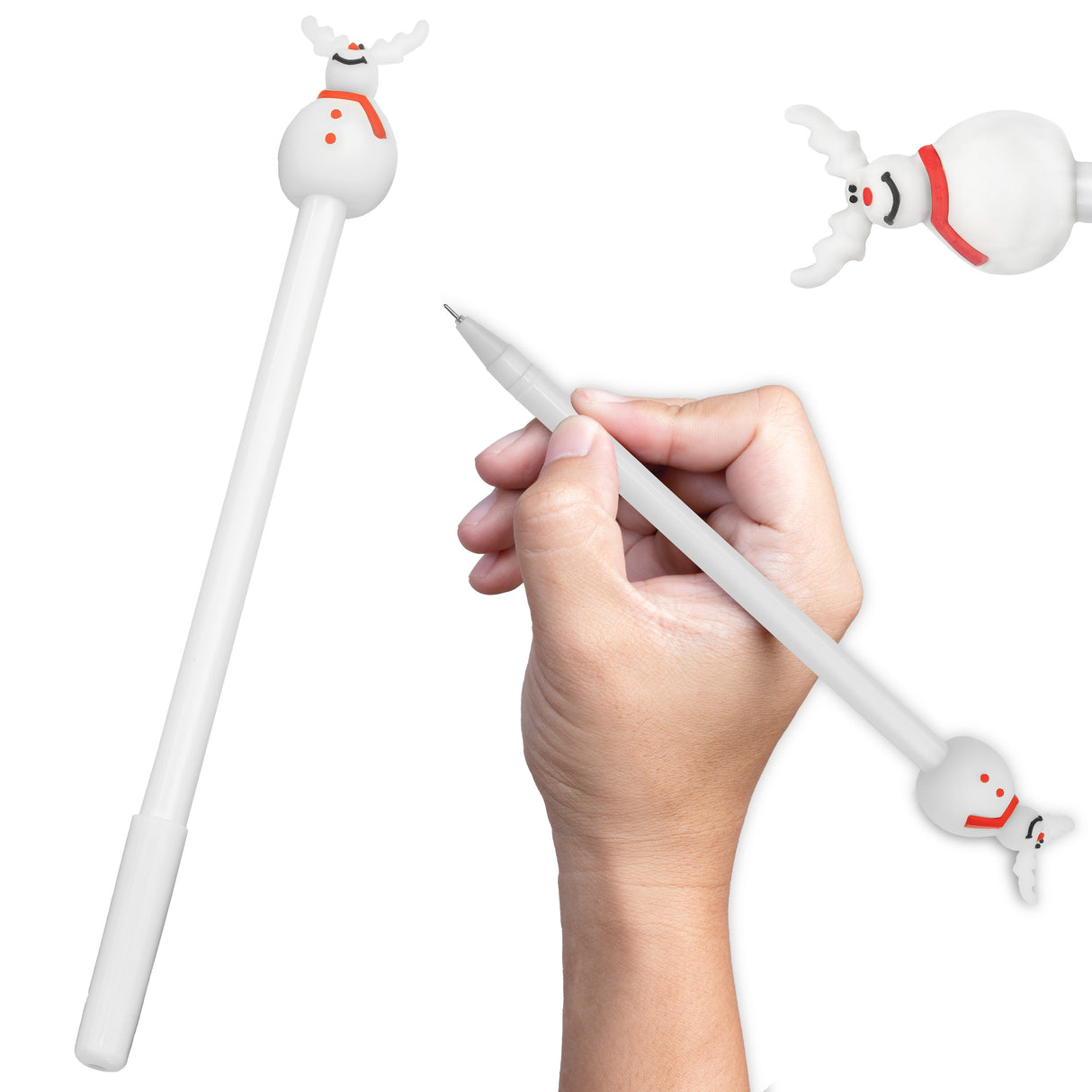 Rentierstift mit rotem Schal