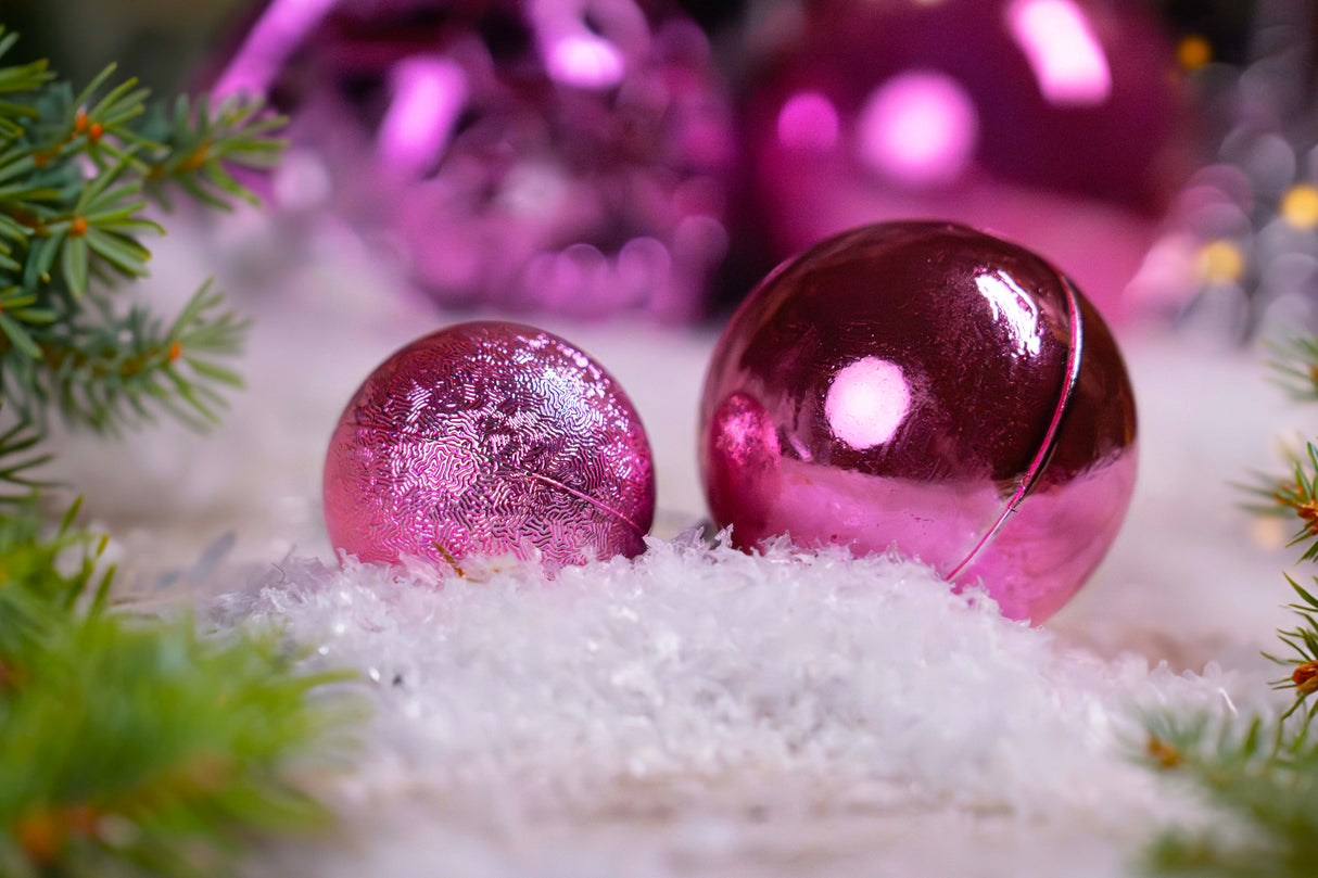 Weihnachtskugeln Set ROSA 6/4/3cm 100St.