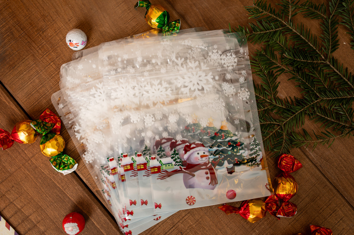 Weihnachts-Reißverschlussbeutel, 20 Stück.