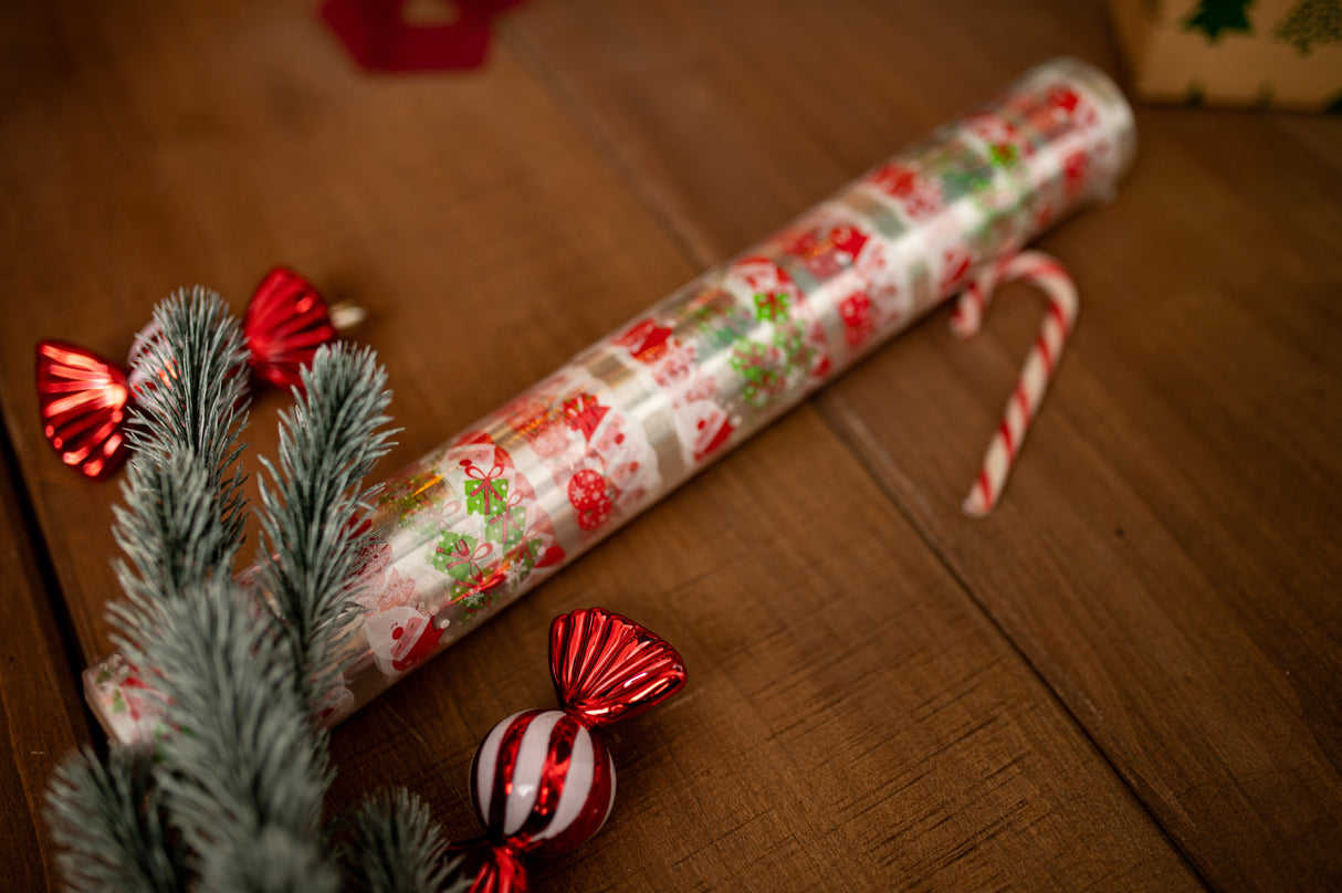 Weihnachtsfolien-Zellophanpapier zum Einpacken