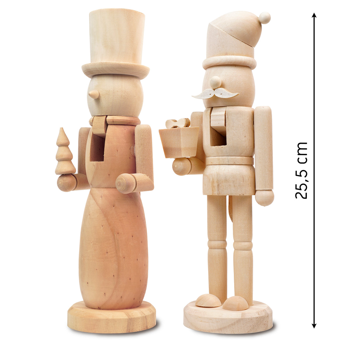 Dekorativer Nussknacker aus Holz, 2 Stück