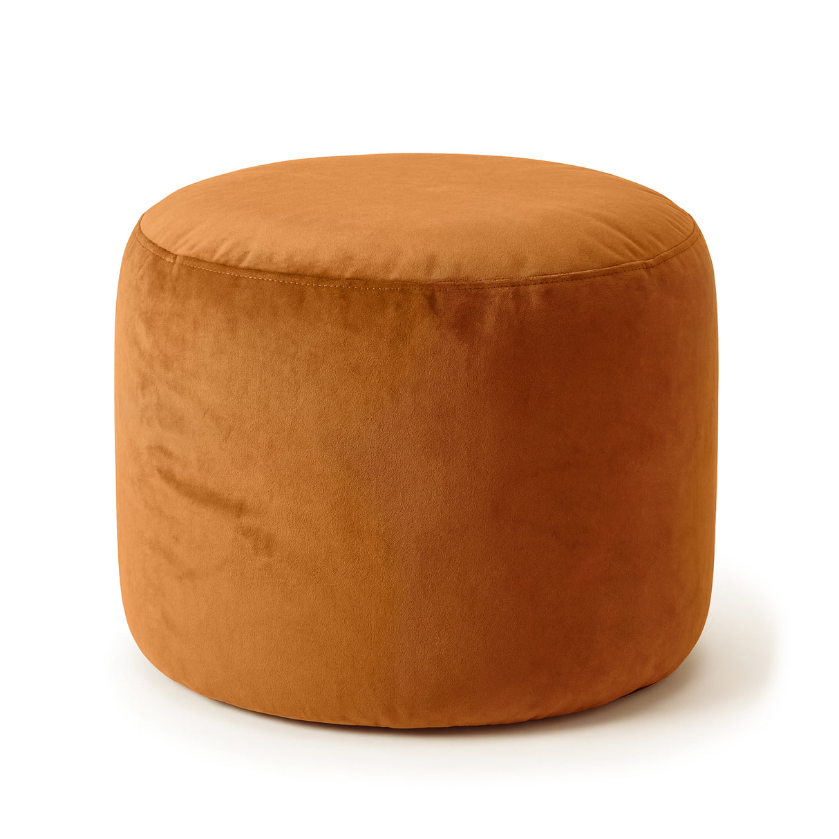 Sitzhocker Rund Fußhocker VELVET Verschiedene Farben Orange