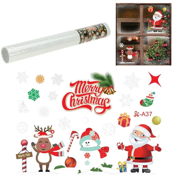 Weihnachten Fensteraufkleber Fensterdekoration 35x50 cm MERRY CHRISTMAS