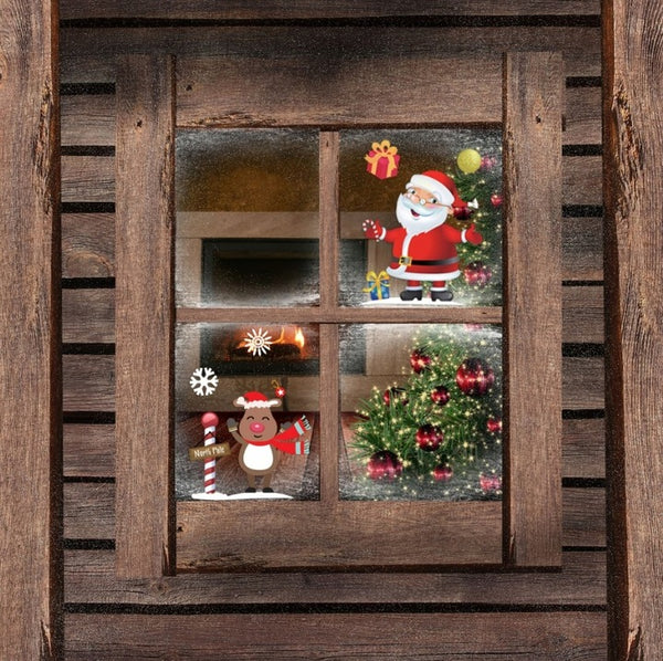 Weihnachten Fensteraufkleber Fensterdekoration 35x50 cm MERRY CHRISTMAS