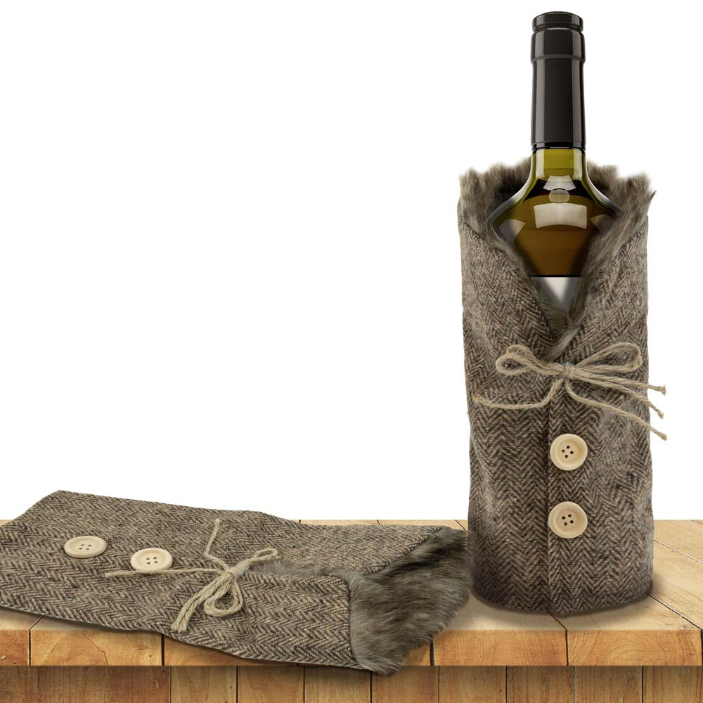 Weihnachtsdekoration auf einer Flasche