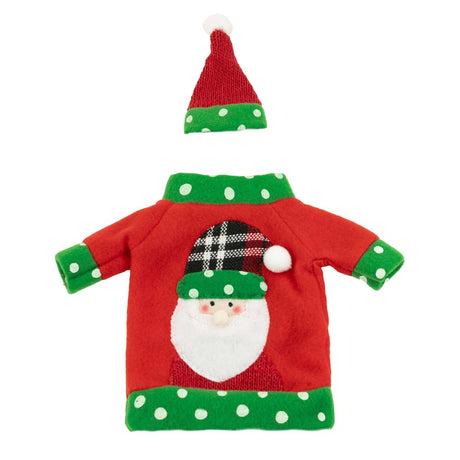 Weihnachtsmuster-Flaschenhülle Flaschenverzierung