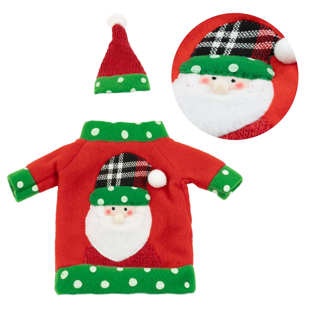 Weihnachtsmuster-Flaschenhülle Flaschenverzierung