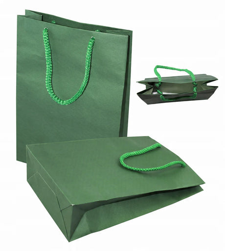 Papiertüte ECO Prestige 170x70x250mm Dunkelgrün