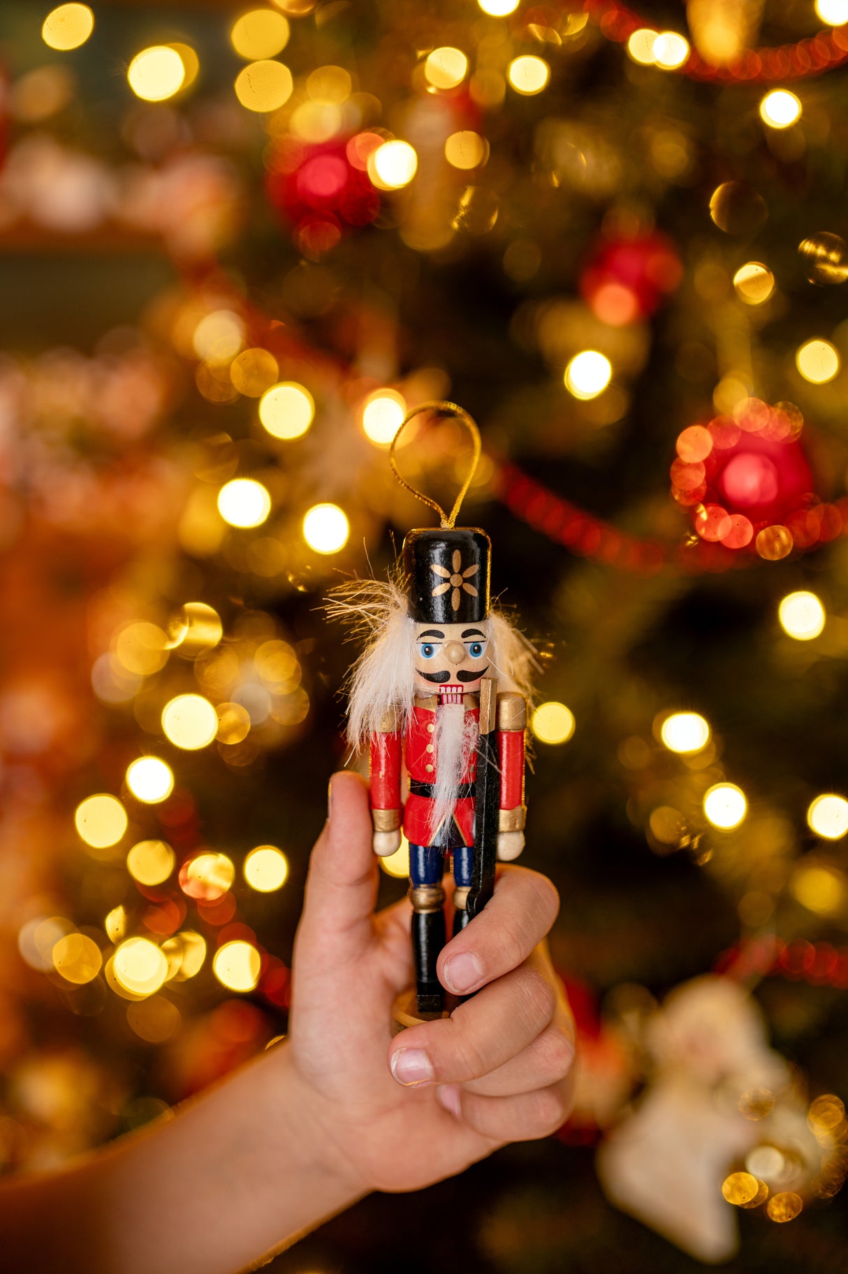 Nussknacker-Weihnachtsbaumhänger - 6er-Set