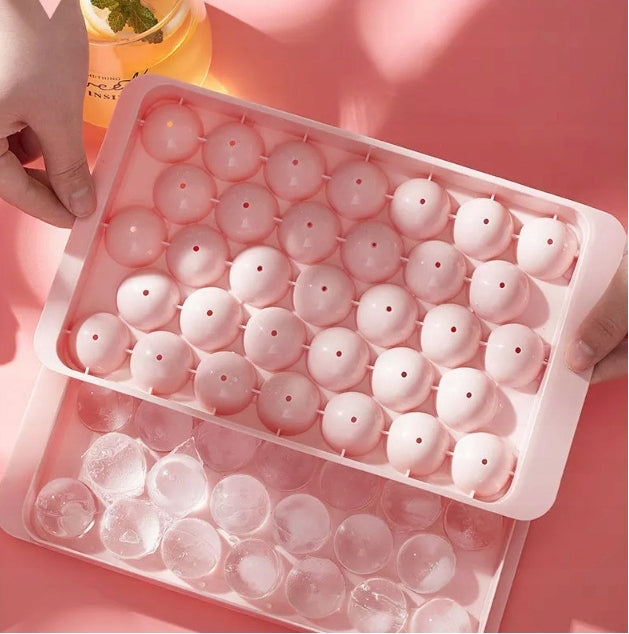 Eiswürfelbehälter Kugeln ROT