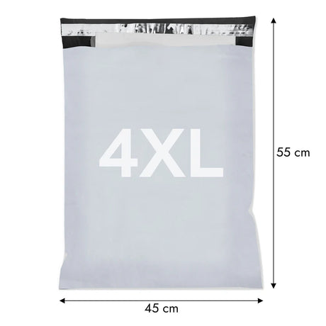 Versandbeutel Plastik Versandtaschen 4XL 450x550mm 50 Stk. GRAU