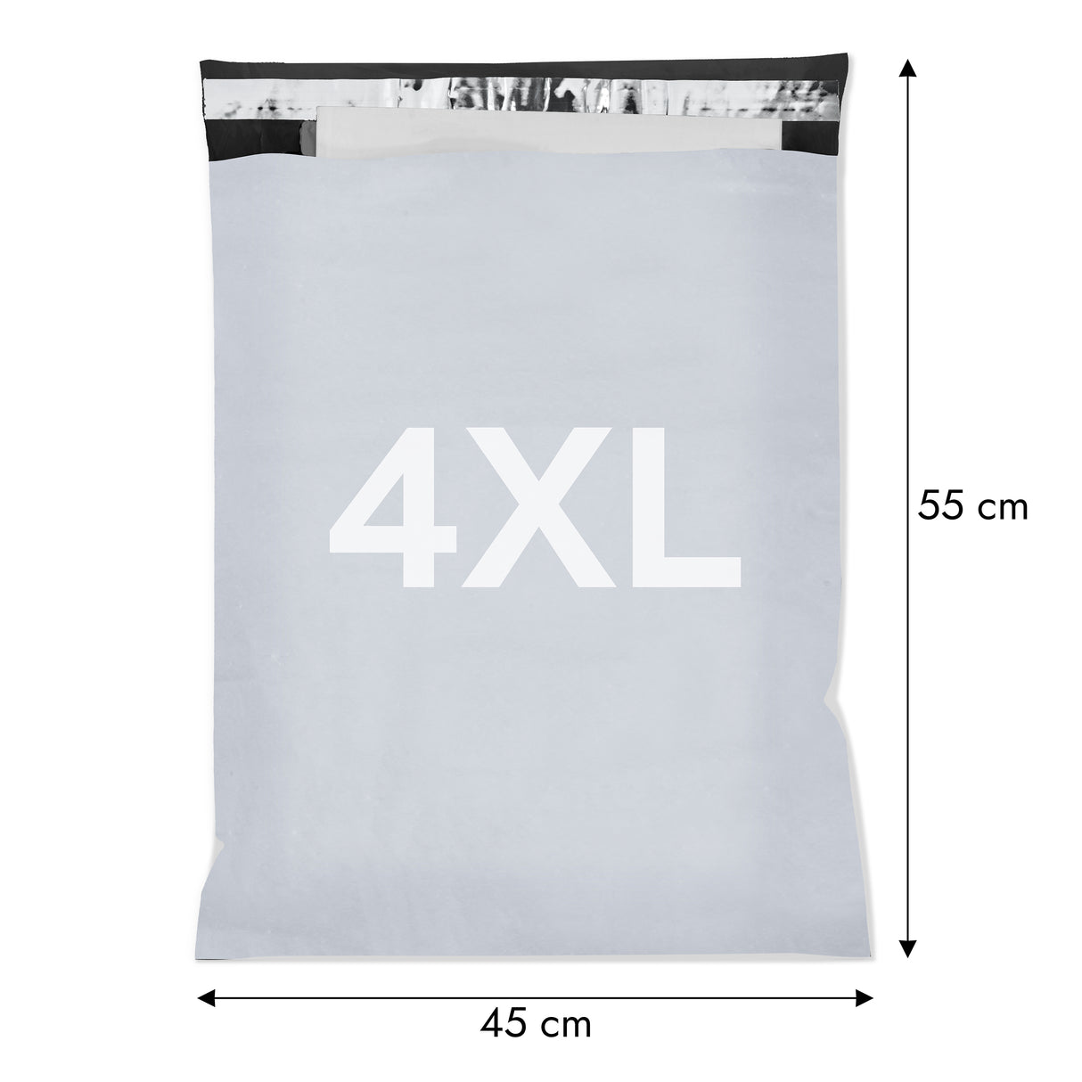 100 Stück 4XL 450x550mm Versandbeutel Plastik Versandtaschen, Weiße Blickdicht Versandtasche