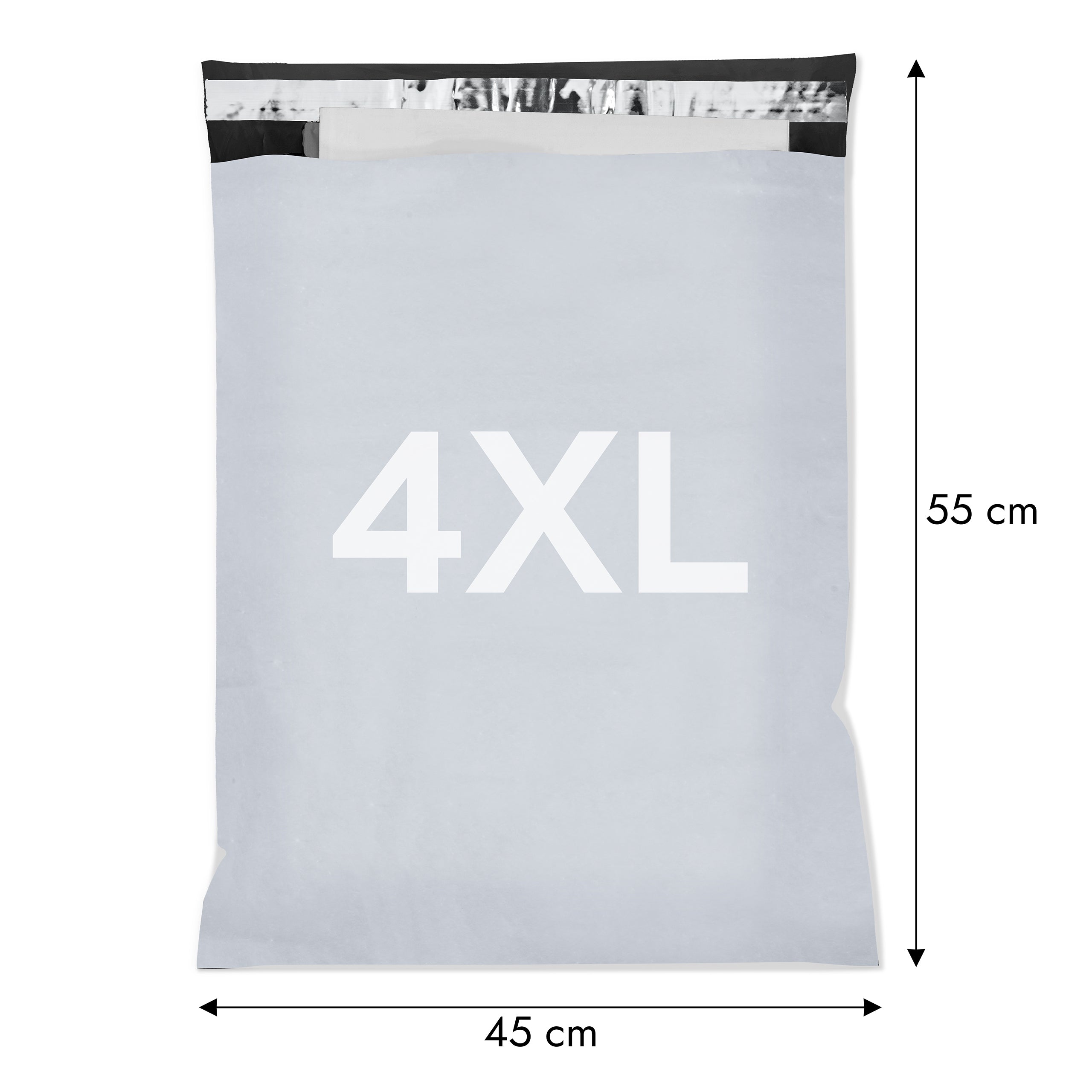 100 Stück 4XL 450x550mm Versandbeutel Plastik Versandtaschen, Weiße Blickdicht Versandtasche