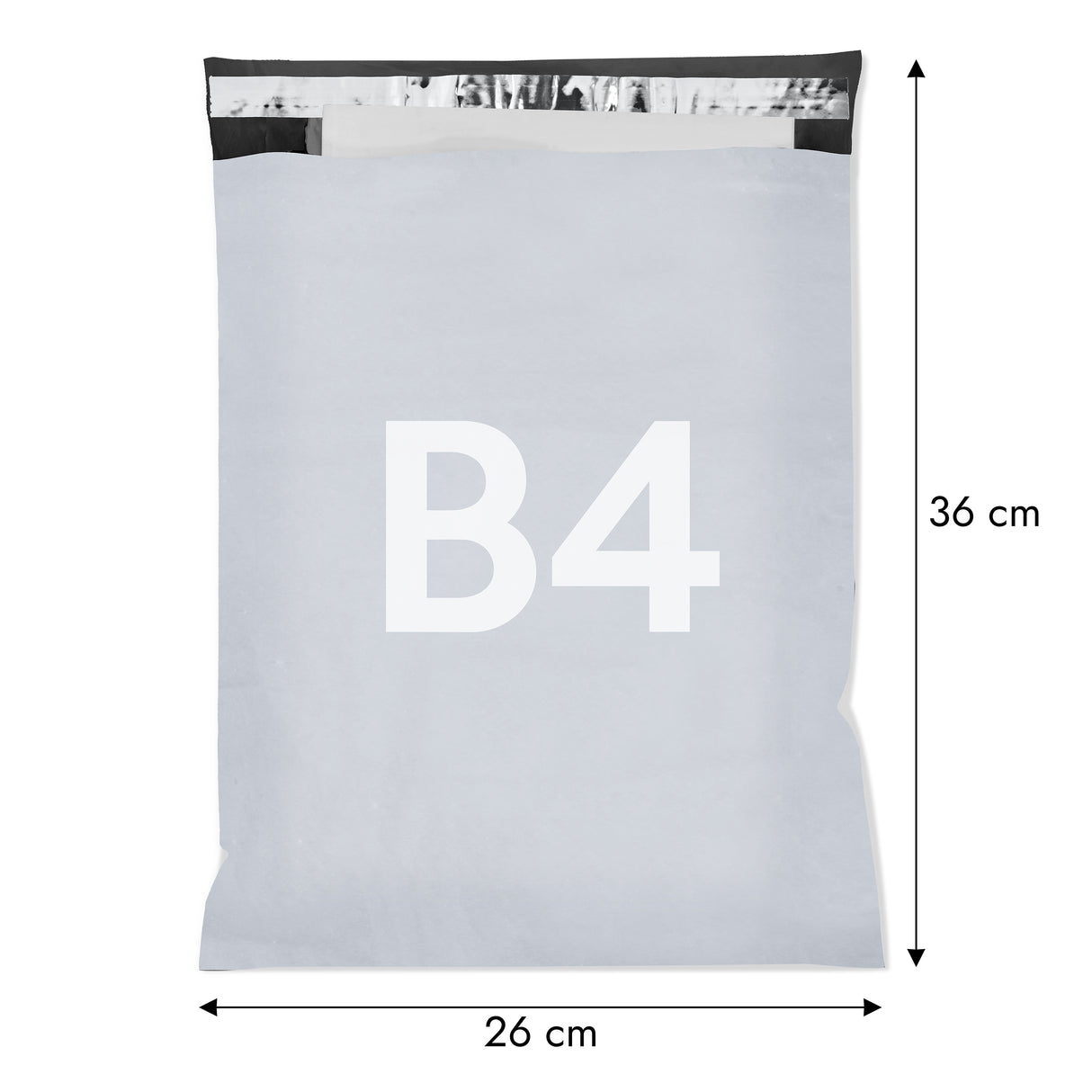 100 Stück B4 260x360 Versandbeutel Plastik Versandtaschen, Weiße Blickdicht Versandtasche