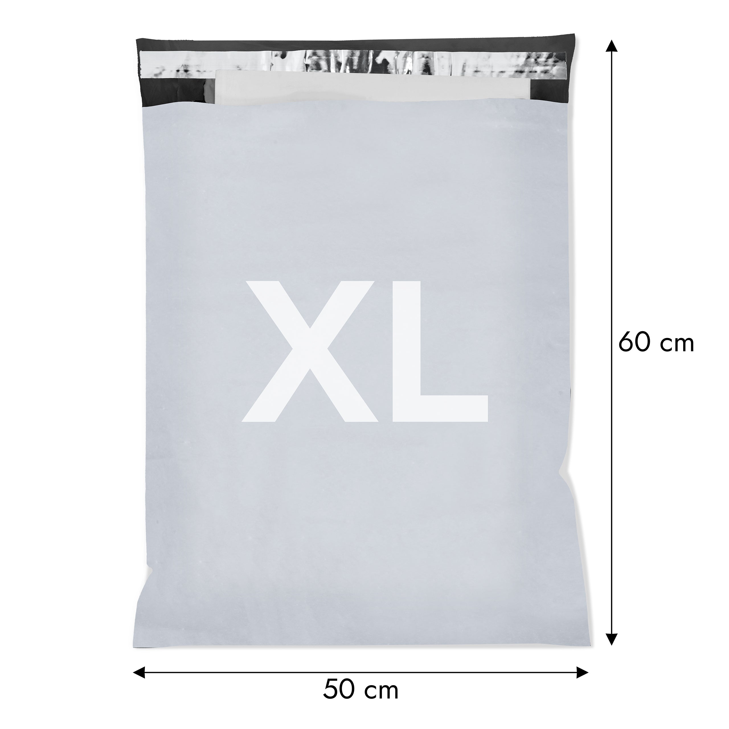 100 Stück XL 500x600 Versandbeutel Plastik Versandtaschen, Weiße Blickdicht Versandtasche XL 500x600 100 Stück