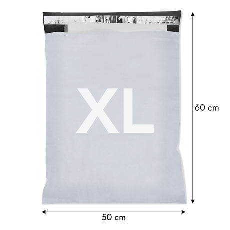 100 Stück XL 500x600 Versandbeutel Plastik Versandtaschen, Weiße Blickdicht Versandtasche XL 500x600 100 Stück