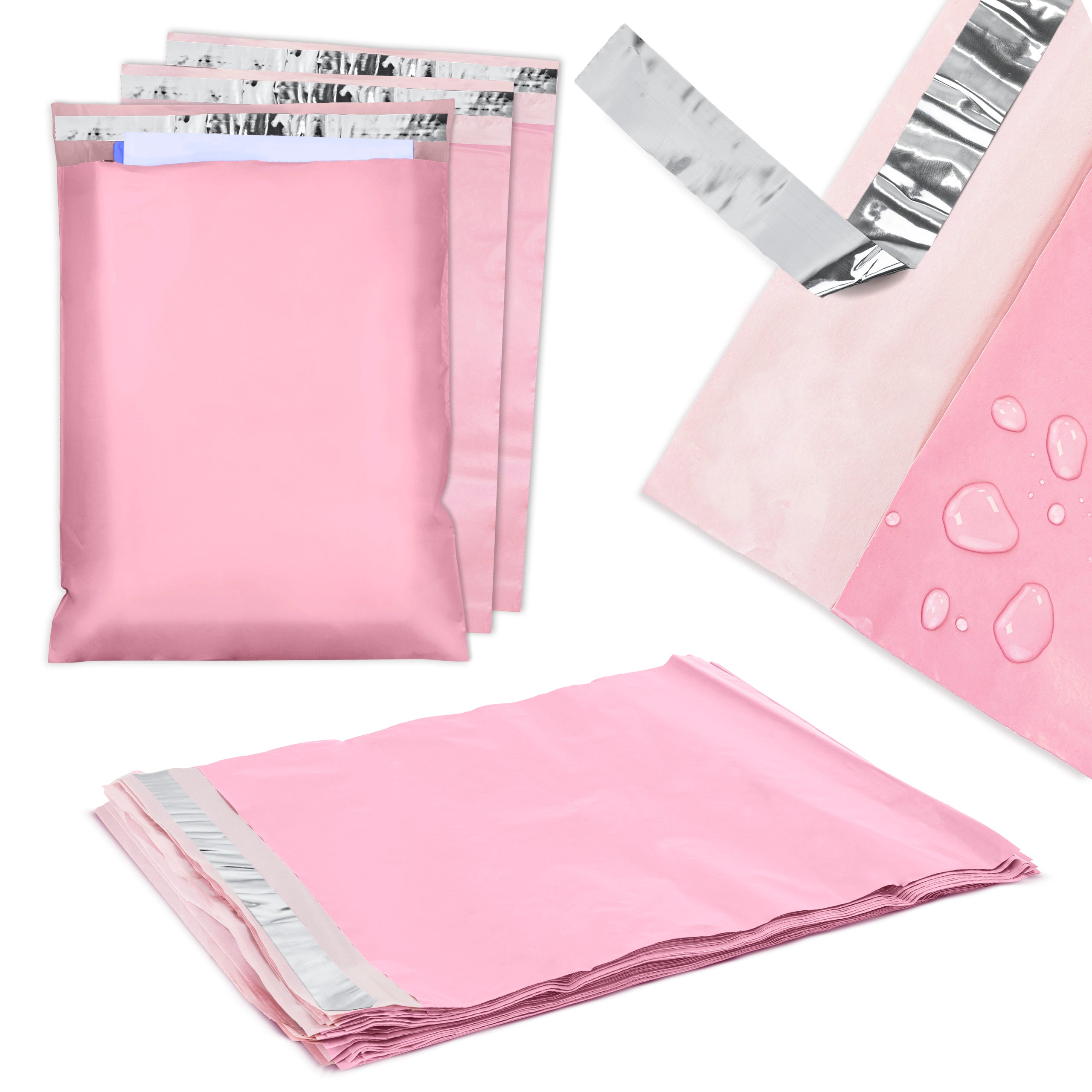 Versandbeutel Plastik Versandtaschen B5 190x250mm 50 Stk. ROSA