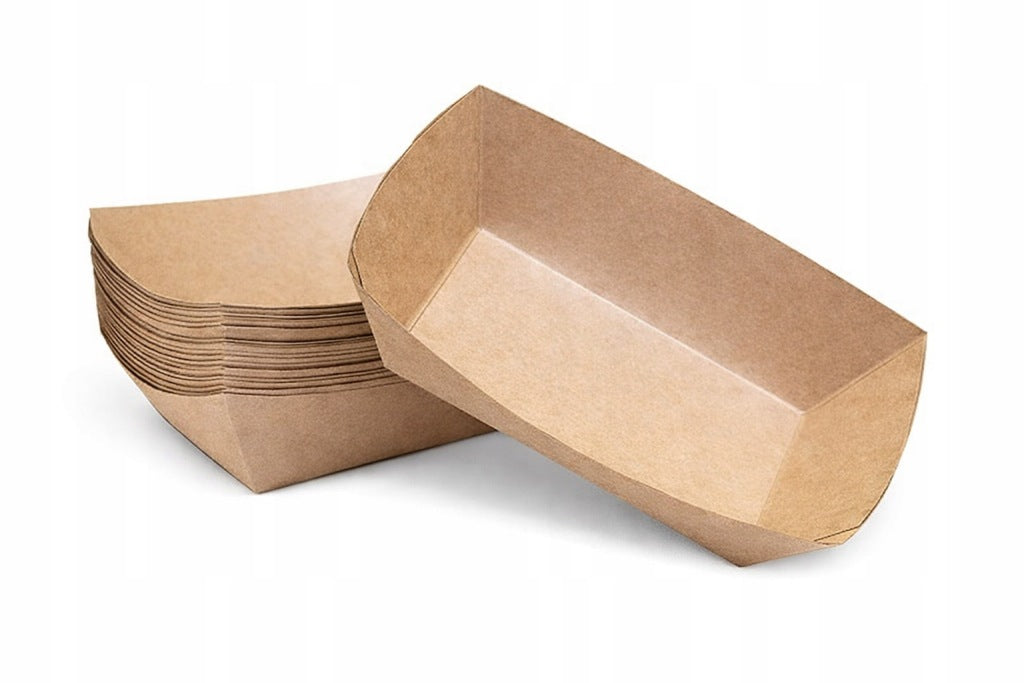 Kraftpapier-Schale Bootform Größe M