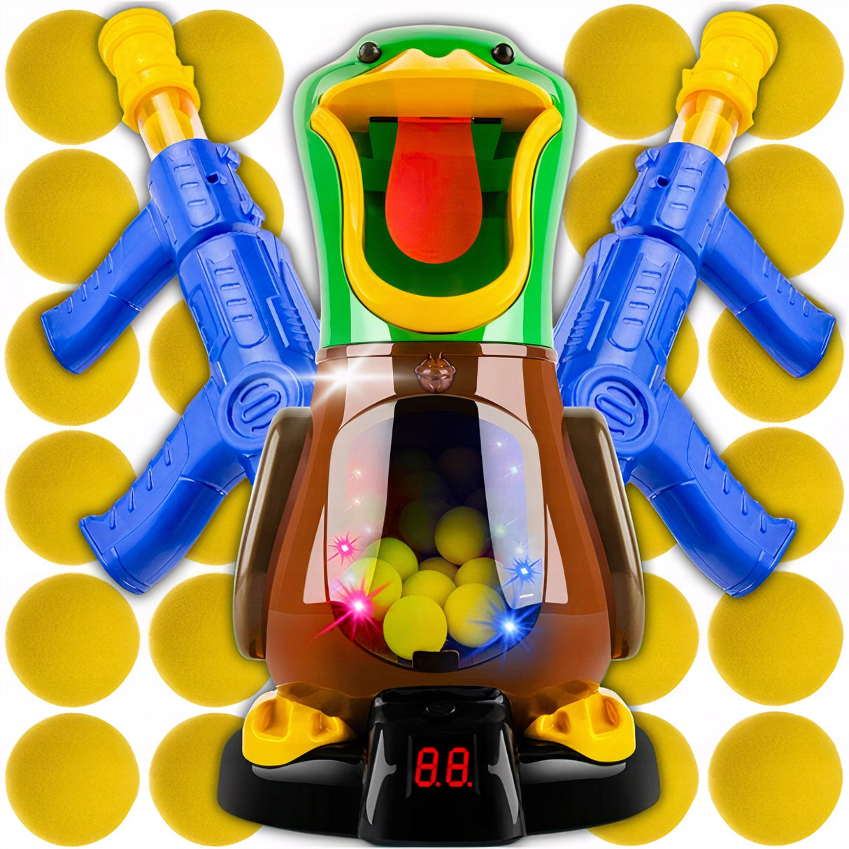 Zielschießen mit hungrigen Enten