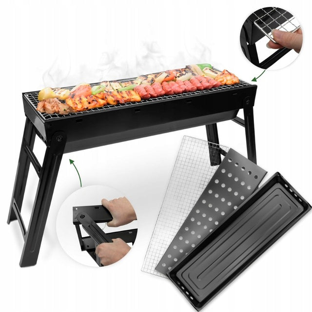 Tragbarer Grill zum Ausklappen