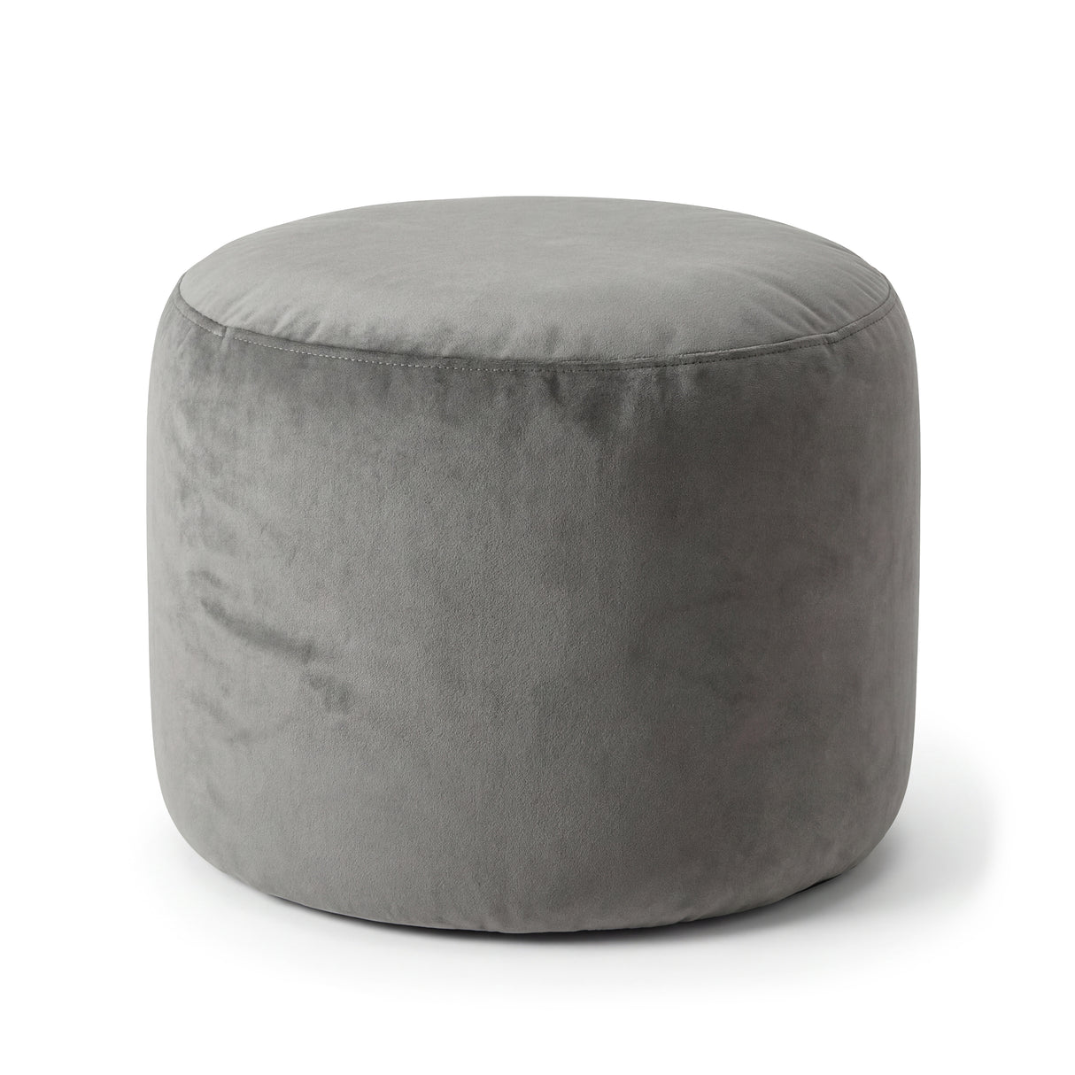 Sitzhocker Rund Fußhocker VELVET Verschiedene Farben Melange Grau