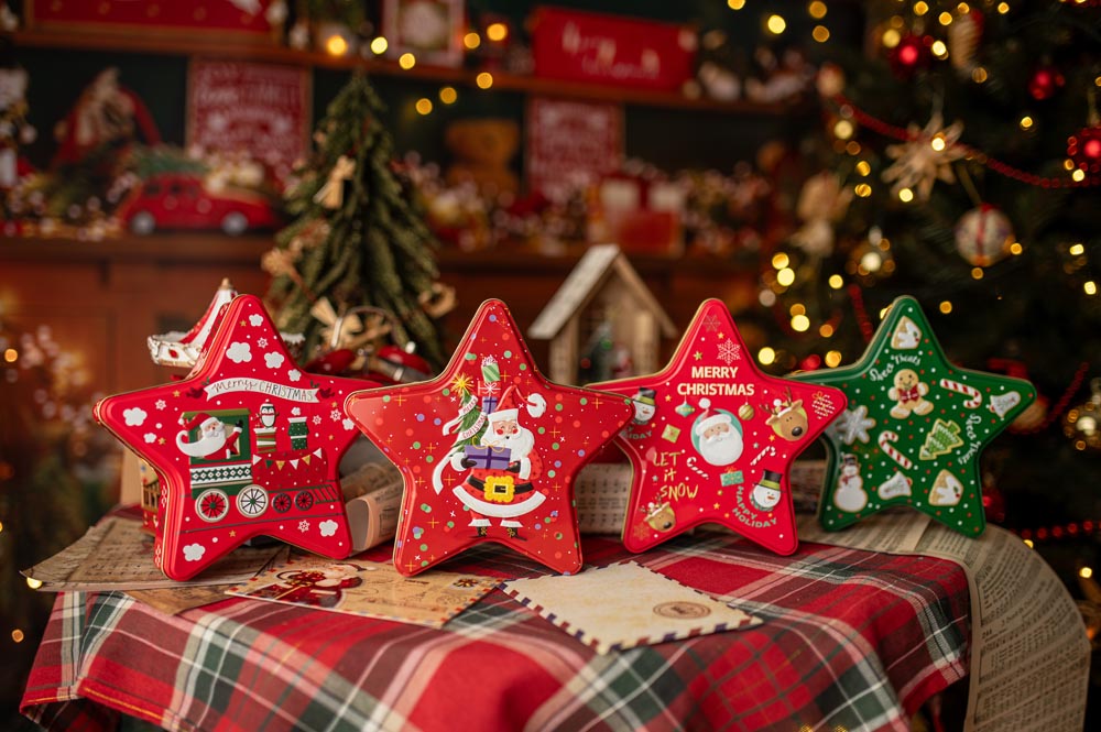 Weihnachtsstern-Behälter 4er-Set