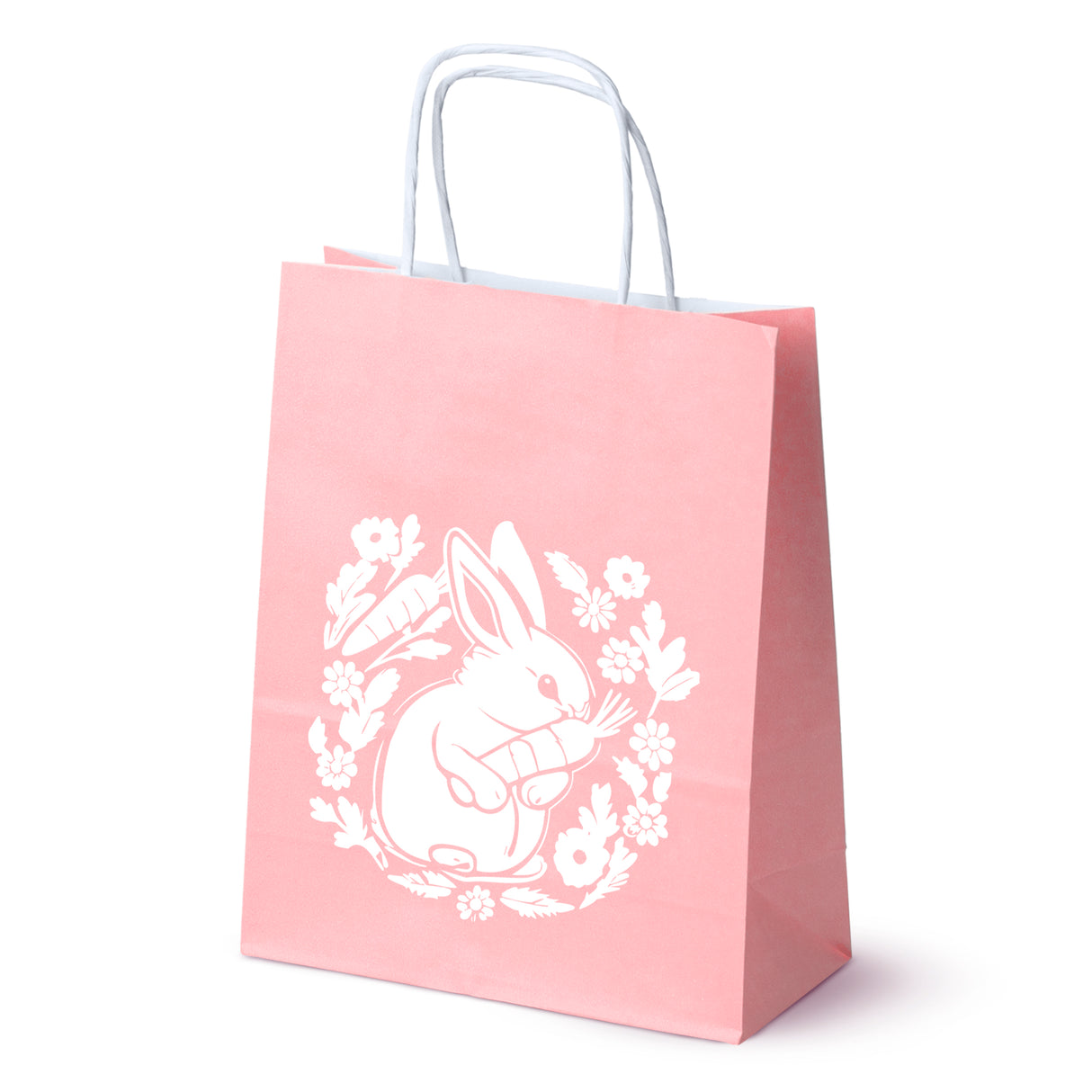 Papiertüte 50Stk. 180x80x225mm Rosa Pastell Hase