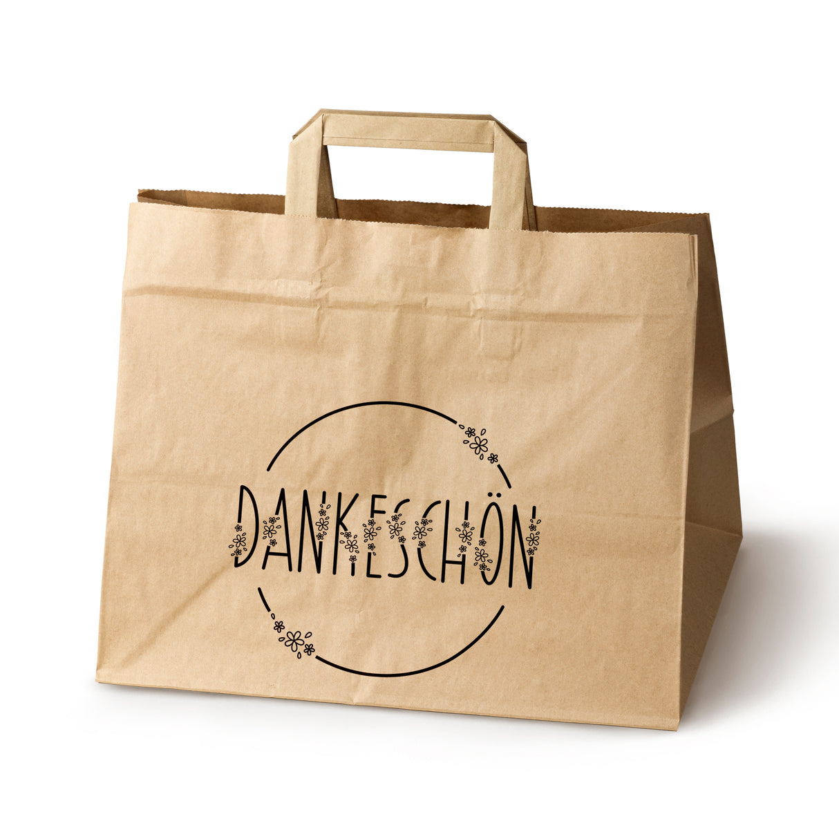 Hochzeitspapiertüten 50 Stück Braun 320x220x245mm Dankeschön