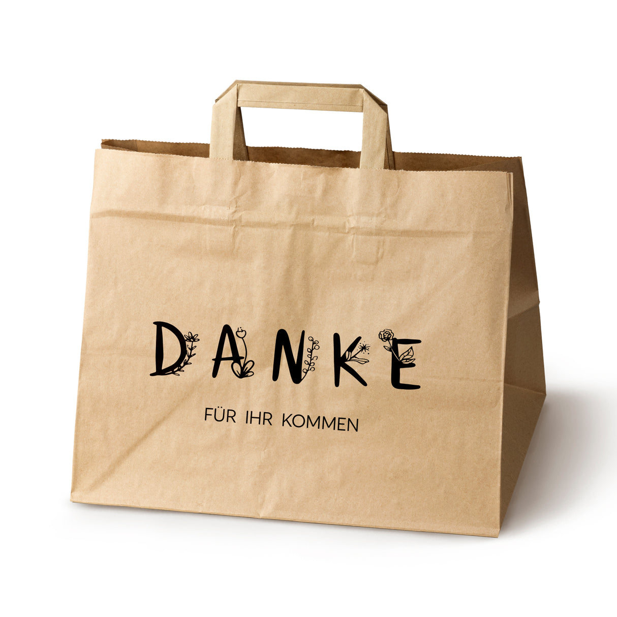 Hochzeitspapiertüten 50 Stück Braun 320x220x245mm Danke für Ihr Kommen