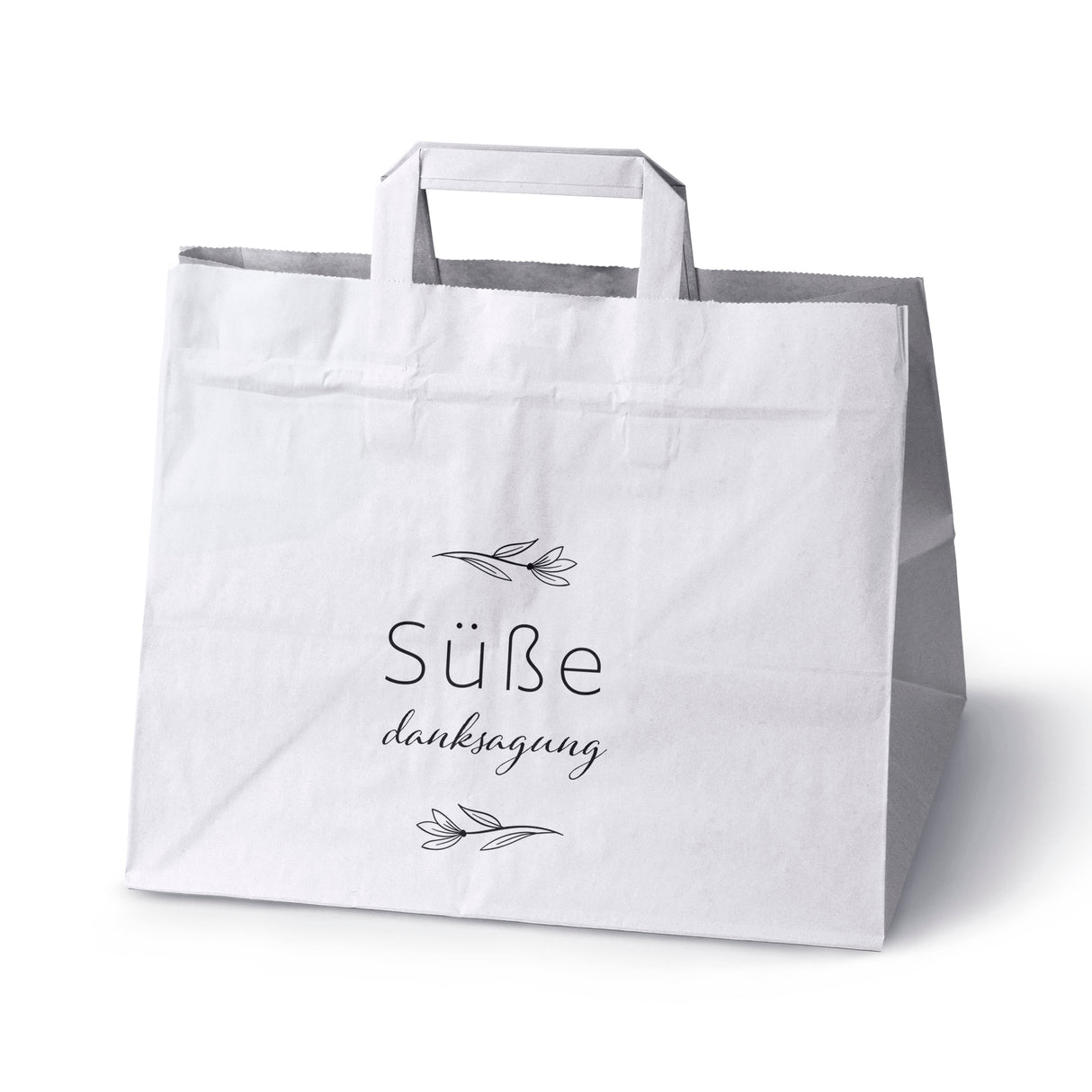 Hochzeitspapiertüten 50 Stück Weiß 320x220x245mm Süße Danksagung