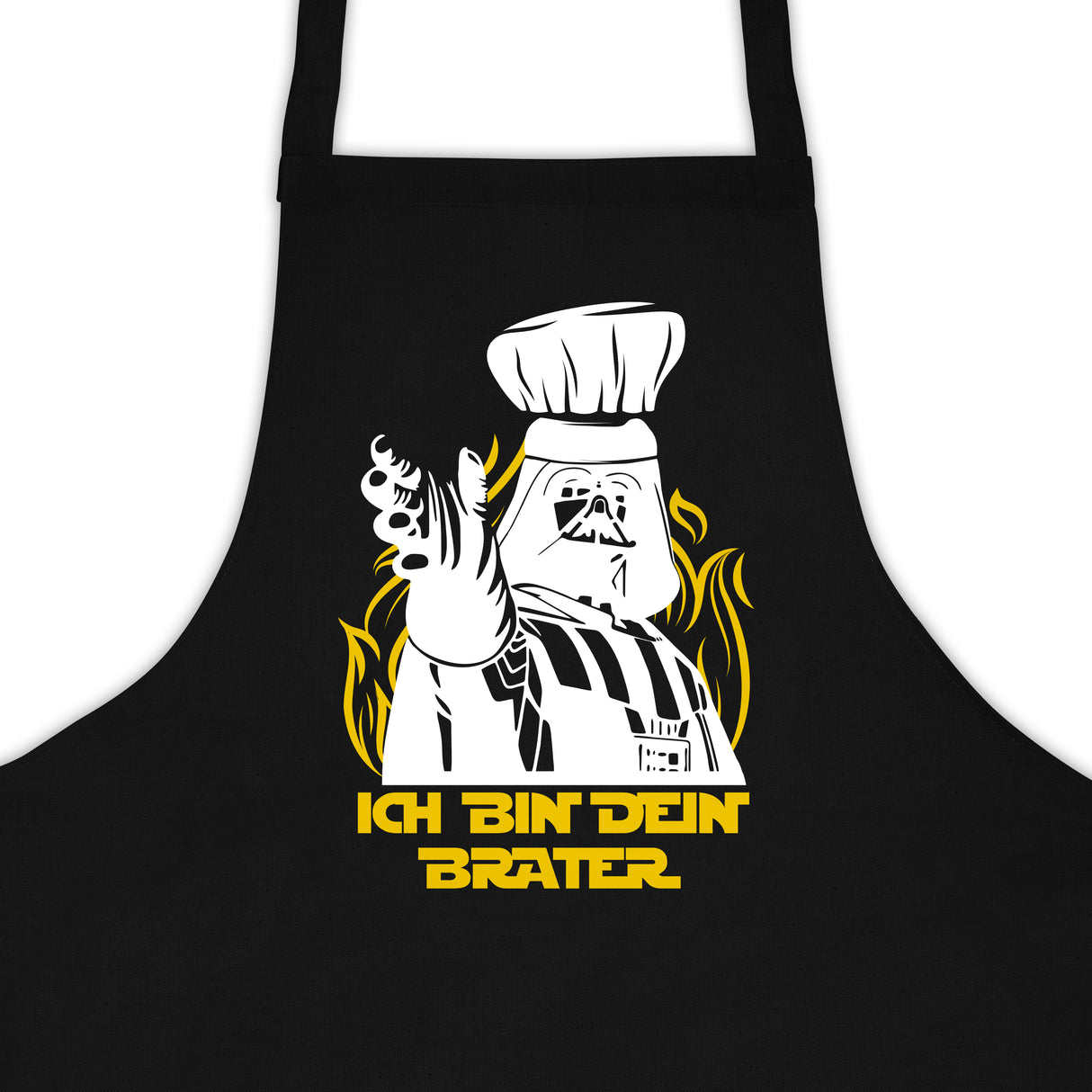 Kochschürze Schwarz ICH BIN DEIN BRATER