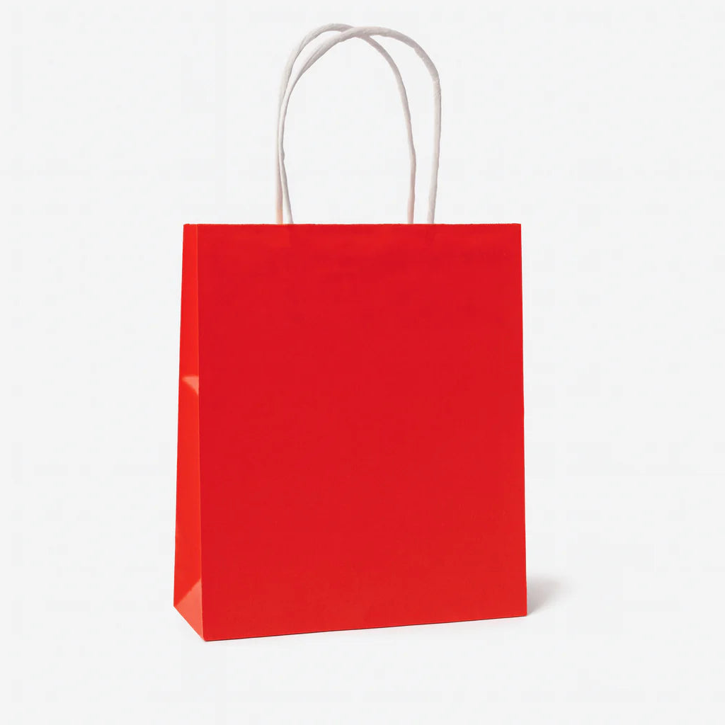 Papiertragetasche 180x80x220mm mit Premium-Drehgriff - ROT