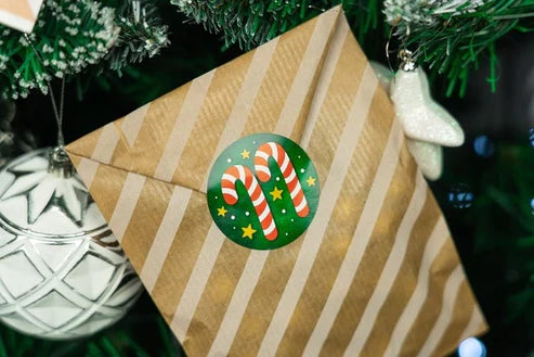 Dekorative Advents-Weihnachtsaufkleber, 24 Stück