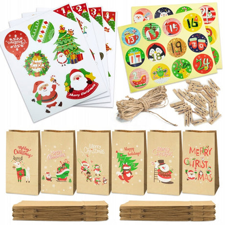 Adventskalender-Taschenset mit Zubehör