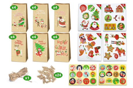 Adventskalender-Taschenset mit Zubehör