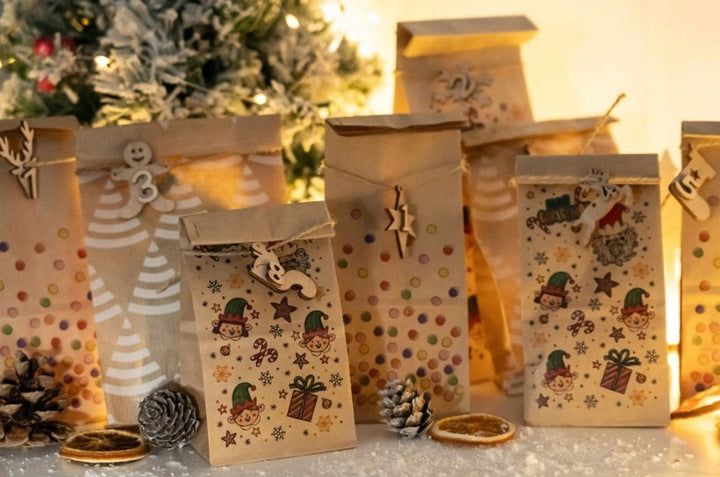 ADVENTSKALENDER HOLZZAHLEN zum Aufhängen DIY KIT Anhänger
