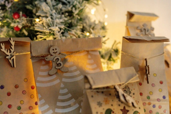 ADVENTSKALENDER HOLZZAHLEN zum Aufhängen DIY KIT Anhänger