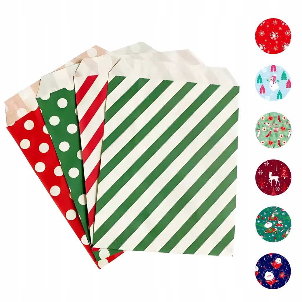 Papiertüten mit Aufklebern 24 Stück