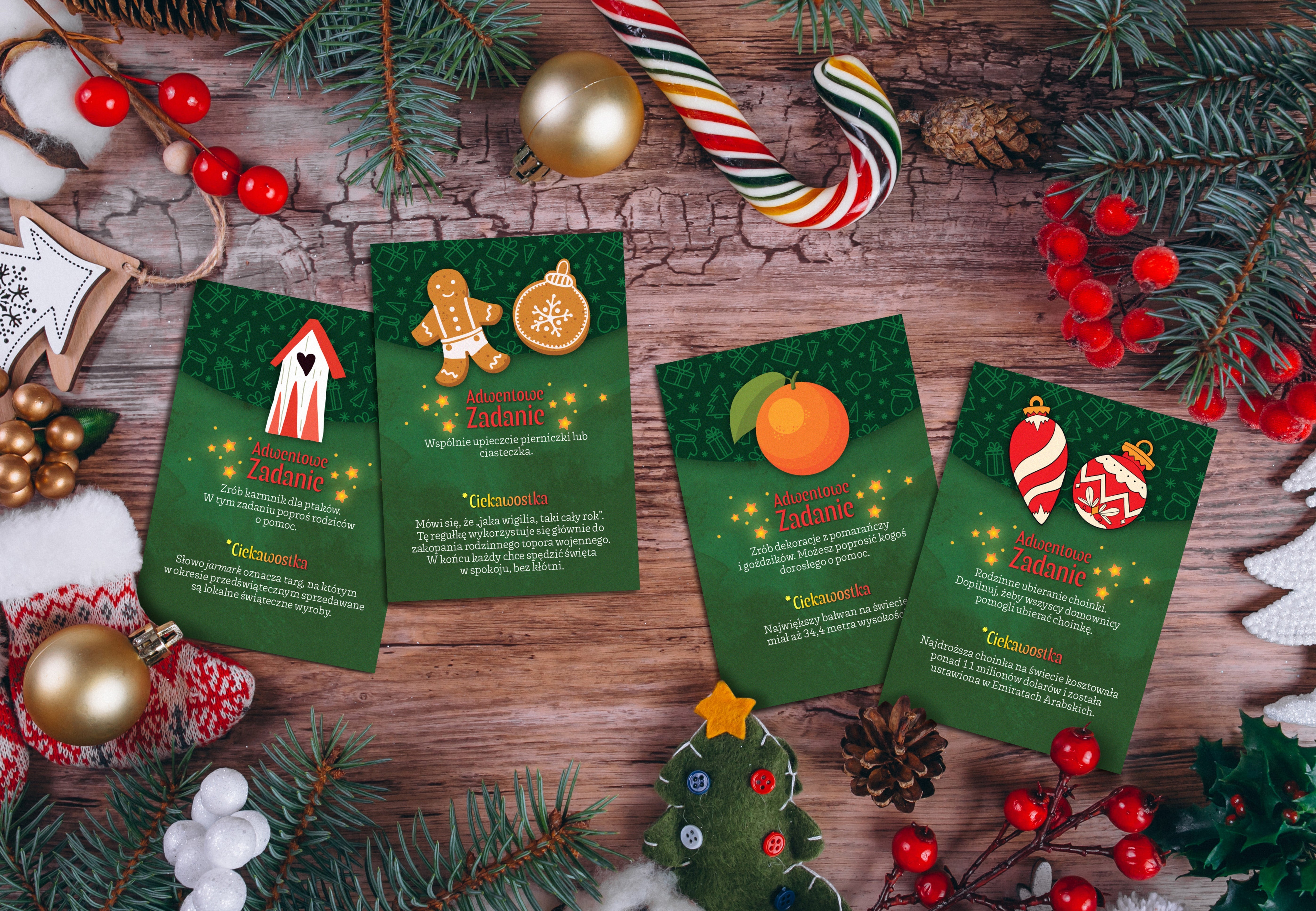 Adventskalender-Karten 30 Stk. INTERESSANTE AUFGABEN