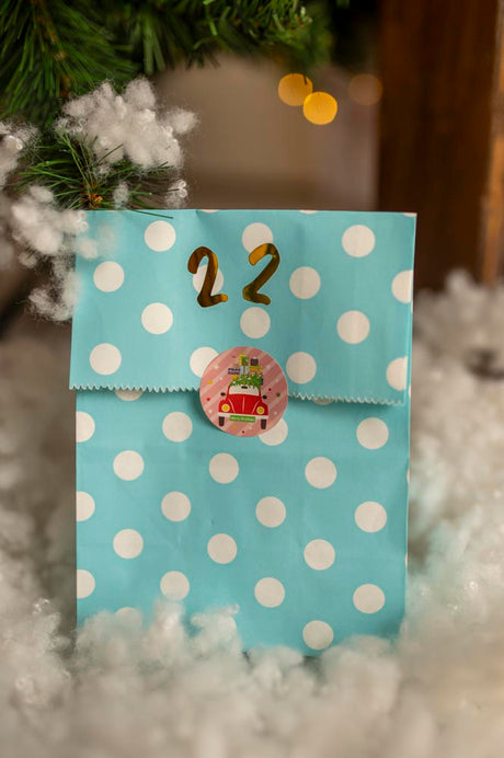 Adventskalender Blaue Tüten 24St.