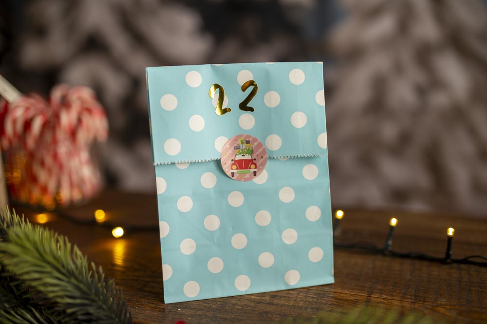 Adventskalender Blaue Tüten 24St.