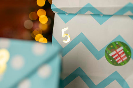 Adventskalender Blaue Tüten 24St.