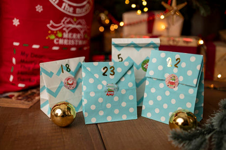 Adventskalender Blaue Tüten 24St.