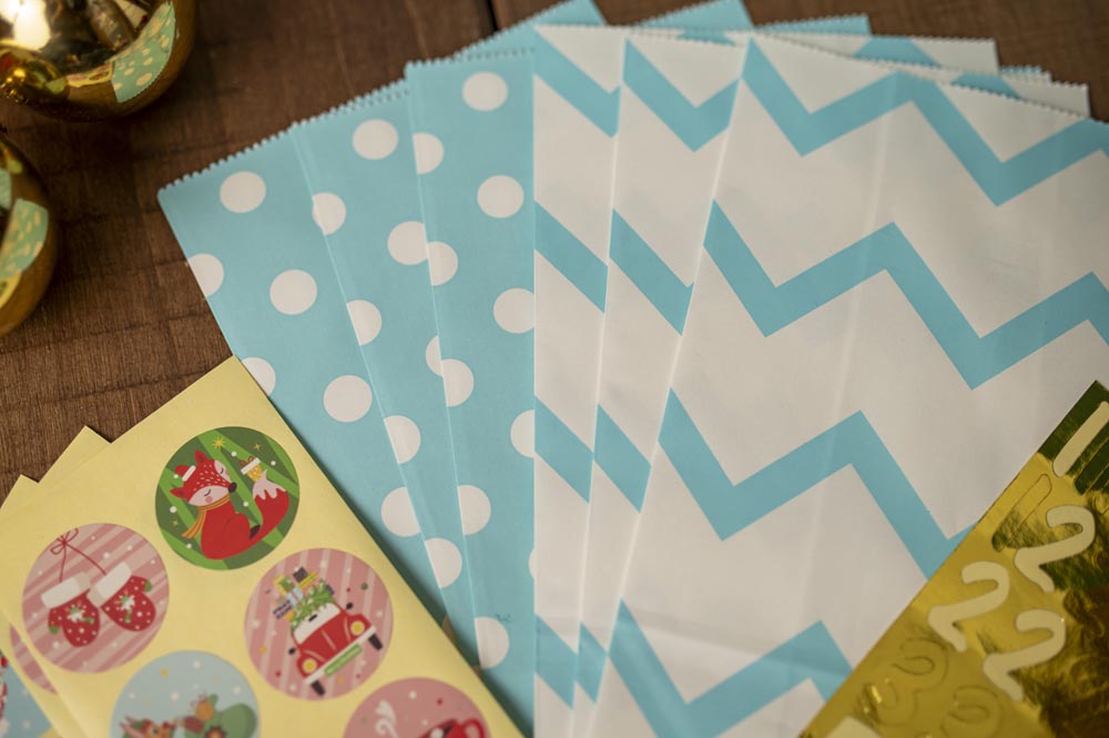 Adventskalender Blaue Tüten 24St.